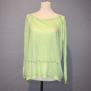 Free People Lime Green off shoulder top